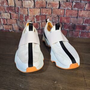 Sorel Women's Sneakers in White, Black, and Orange Size10.5